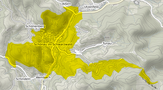 Immobilienpreisekarte Schoenau im Schwarzwald